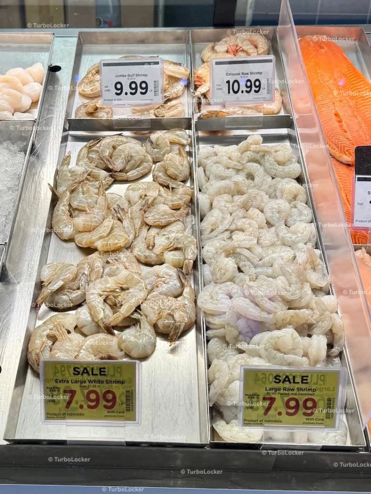 Seafood Shrimp Selection At A Grocery Store