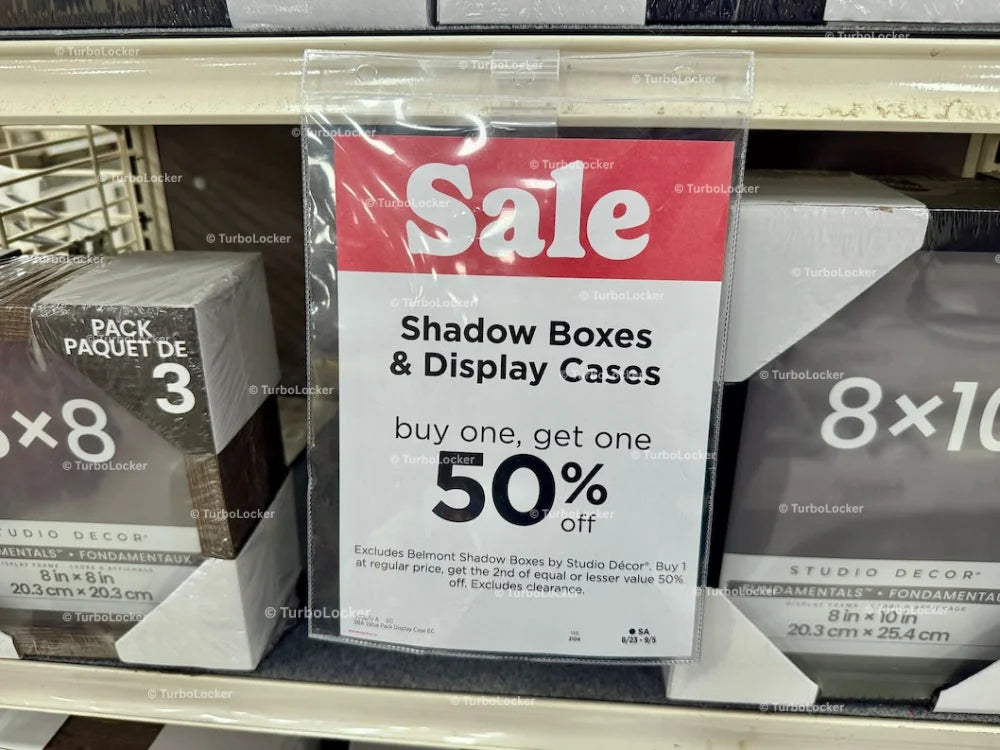 Shadow Boxes And Display Cases Sale Sign