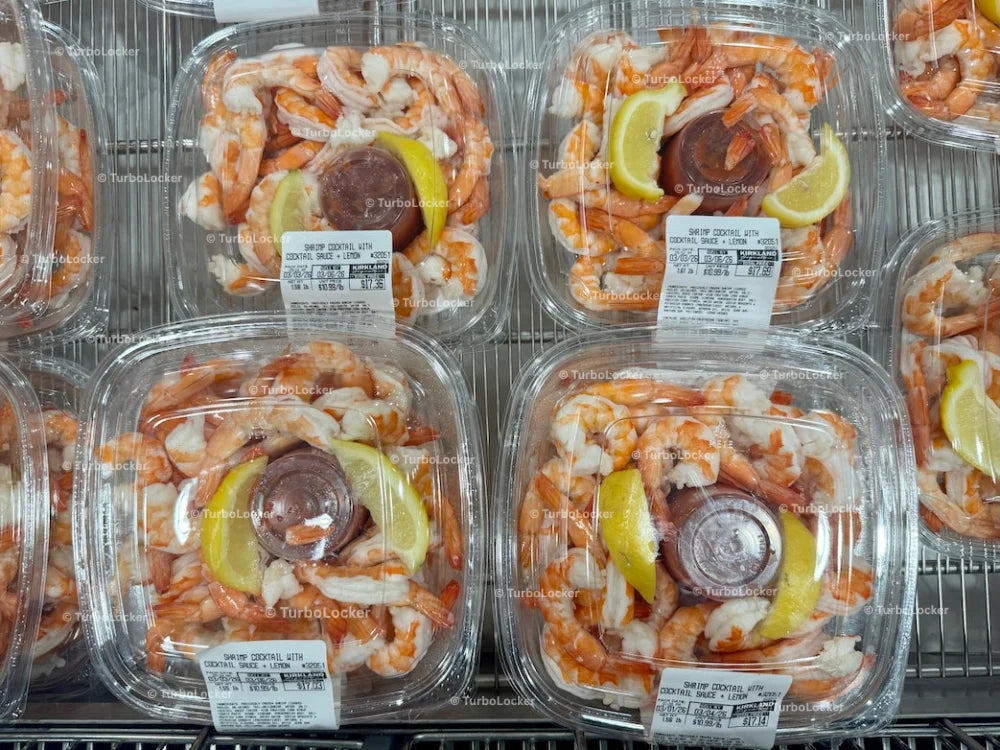Shrimp Cocktail With Cocktail Sauce And Lemon