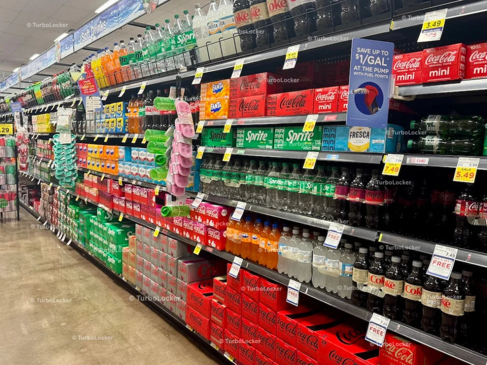 Soda Isle At A Grocery Store
