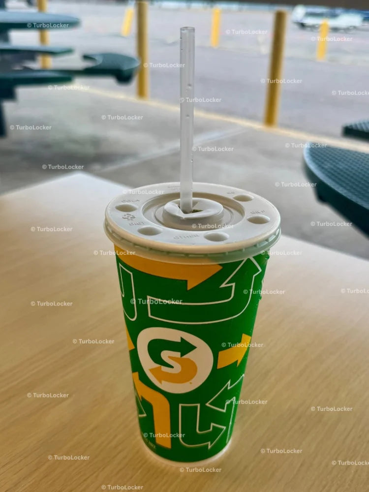 Subway Small Soda Cup And Straw