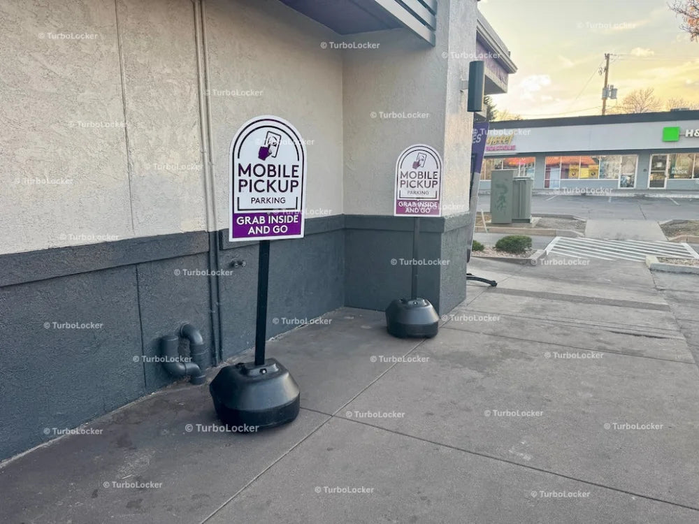 Taco Bell Mobile Pickup Parking Lot Signs