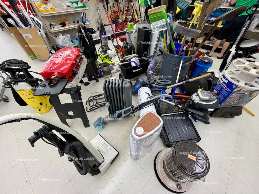 Thrift Store Floor Display Of Used Home Appliance