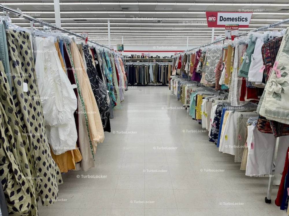 Thrift Store Linens Aisle