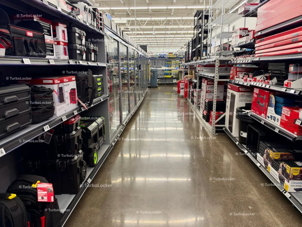 Tool And Hardware Storage Aisle At Walmart