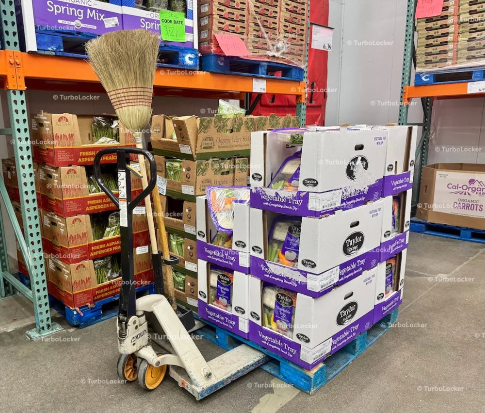 Vegetables On A Pallet With A Pallet Jack