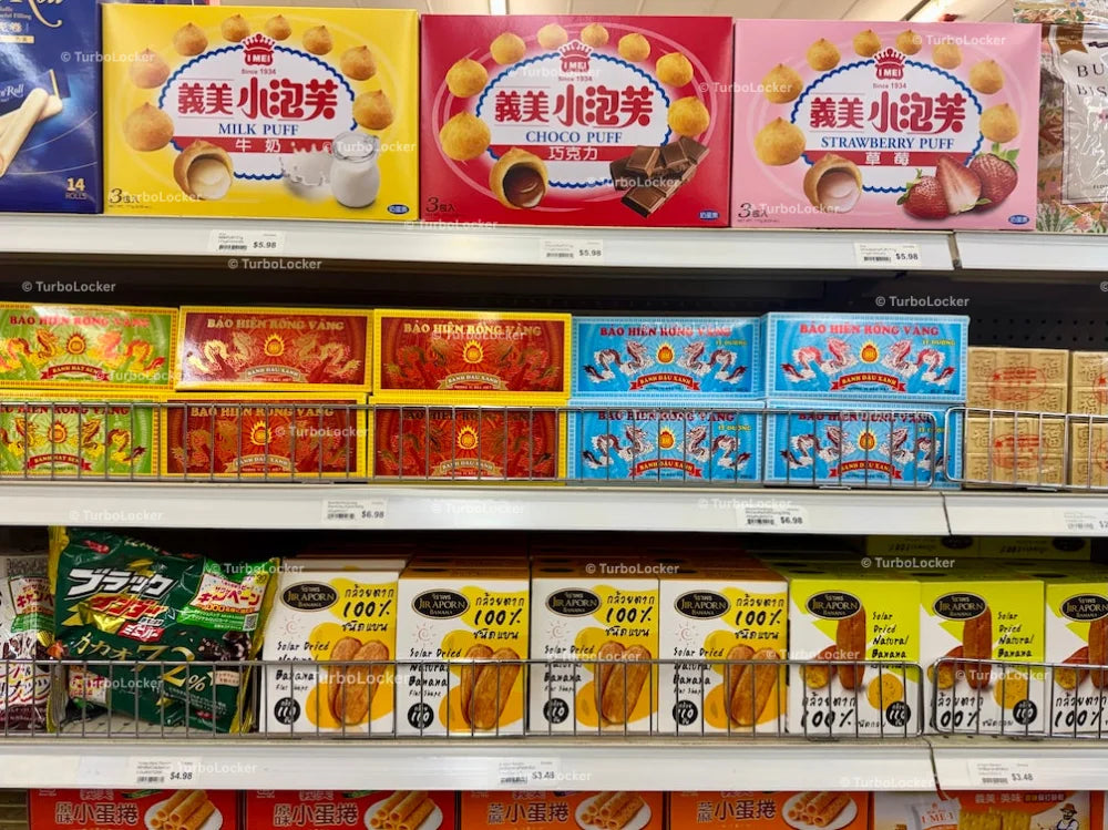 Vietnamese Sweet Snacks On A Shelf