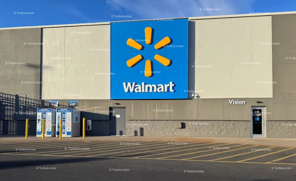Walmart Building Signage From The Parking Lot