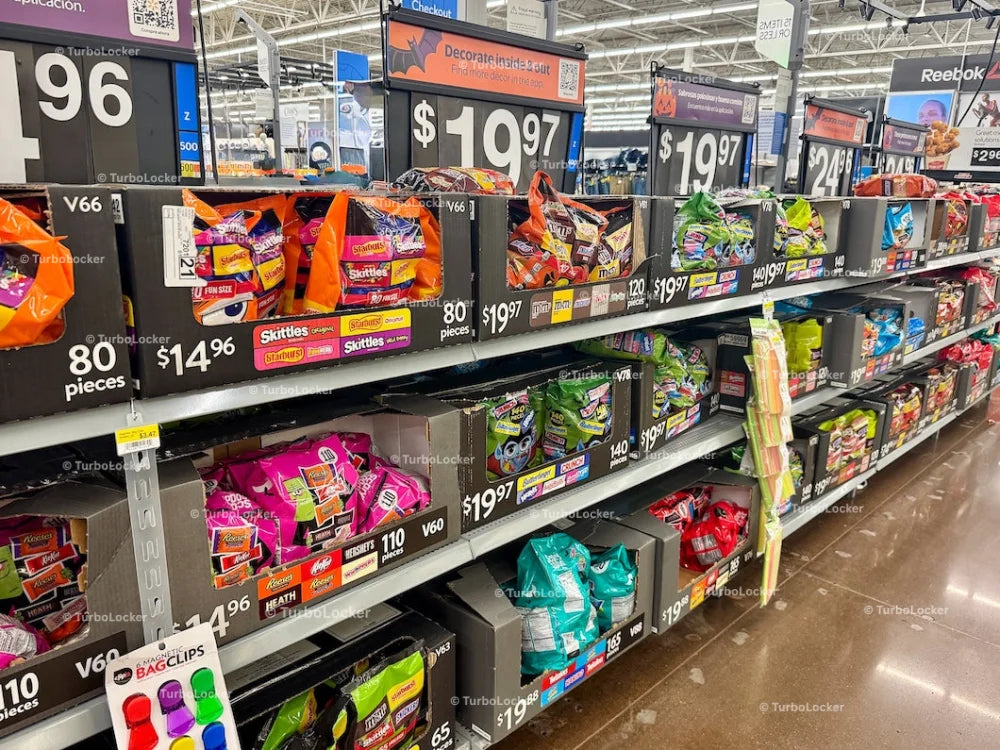 Walmart Halloween Candy Bags On Display