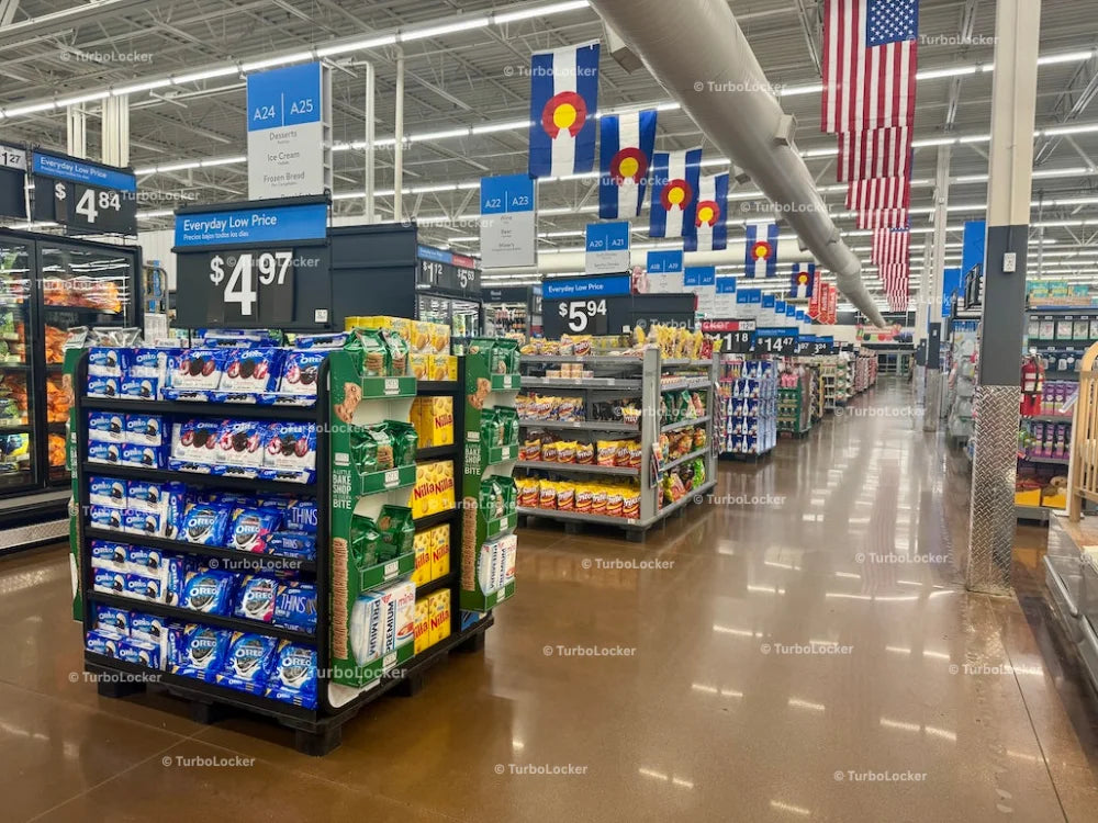 Walmart Wide View Of Featured Islands In Walkway