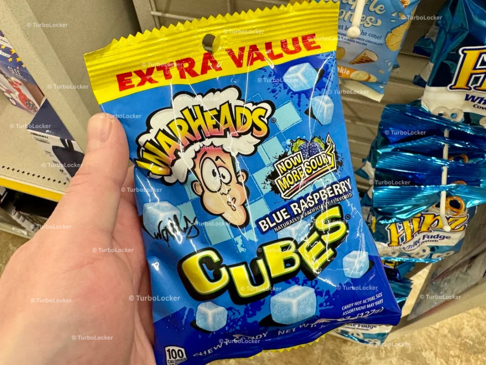 Warheads Blue Raspberry Cubes