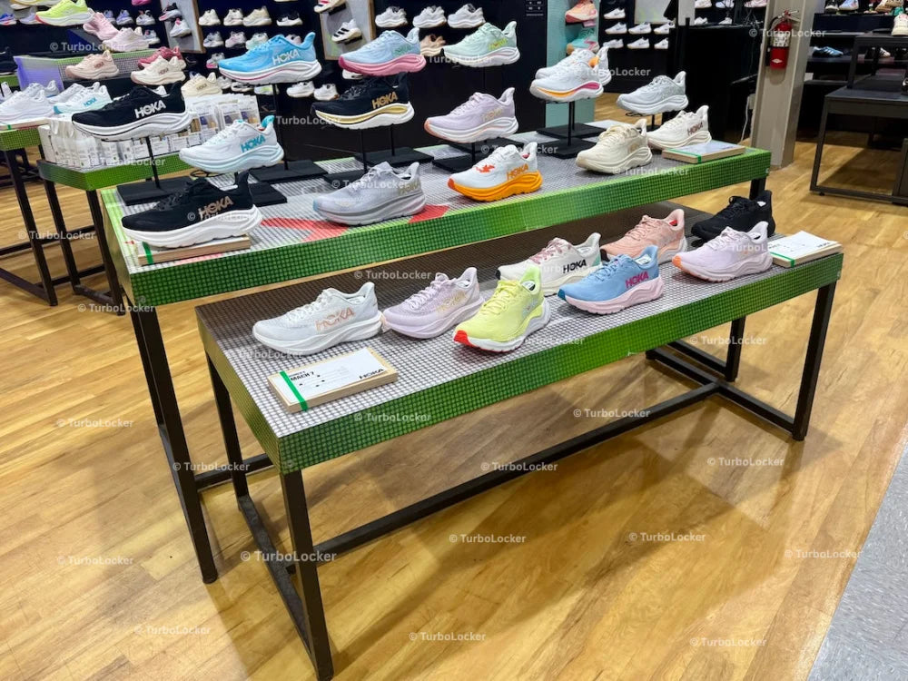 Women’s Hoka Shoe Display